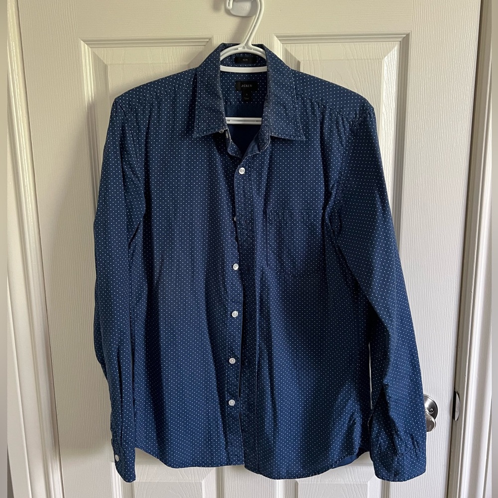 Jcrew slim polka dot shirt